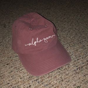 Maroon Alpha Gamma Delta baseball hat